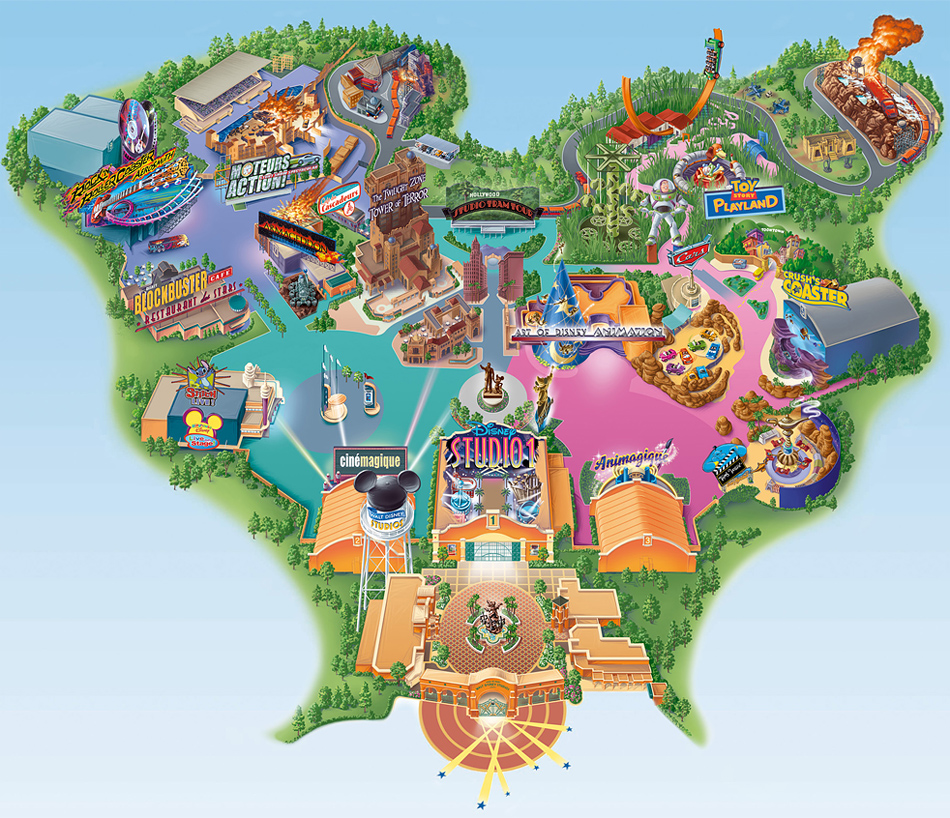 Map Disneyland Studio 950